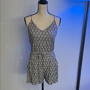 Stylish Black and White Jumpsuit